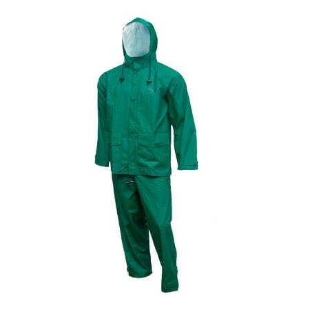Tingley® S66218 Storm-Champ® 2 Pc Suit, Forest Green, Attached Hood, 3XL